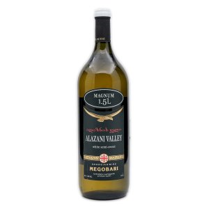 Вино Мегобари Алазанская Долина сортовое ординарное белое полусладкое 7.5-11% ст/б 1,5л
