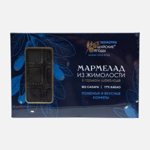 Мармелад Экоферма Шуйские ягоды из жимолости глазированные горьким шоколадом 195г