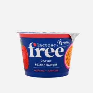 Йогурт Виола безлактозный Клубника-Маракуйя 2.7% 180г