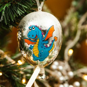 Украшение елочное Шарик L7 W7 H11см стекло 794242