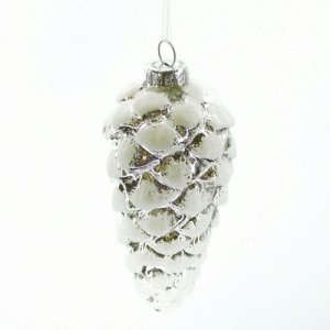Украшение елочное Шишка L6 W6 H13,5см стекло 753061