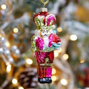 Украшение елочное Щелкунчик L5 W5 H12см стекло 779003