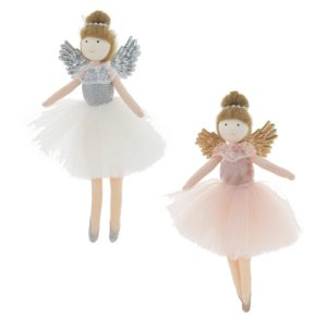 Украшение елочное Ангел подвес L12 W8 H19см полимер 764124