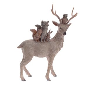 Фигурка декор Олень L28,5 W10,5 H35,5см полимер 742873