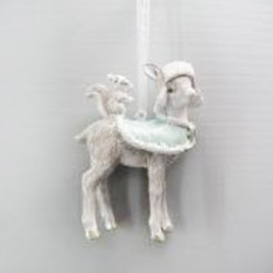 Украшение елочное Олень подвесное L6 W2,5 H8см полимер 782420