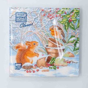 СалфеткиХоумКоллекшнКлассик Новогодняя беседа 3сл 20 лист