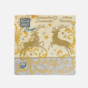 СалфеткиХоумКоллекшнКлассик Новогодняя феерия 3сл 20 лист