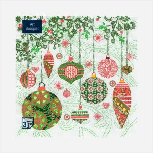 Салфетки Арт букет Елочные игрушки 33*33 3сл 20 лист