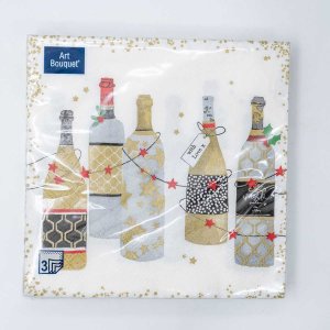 Салфетки Арт букет Новогоднее игристое 33*33 3сл 20 лист