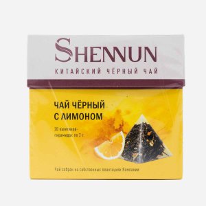 Чай Шеннун черный с лимоном 20пак*2г 40г
