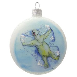 Украшен елочМедальонВоспоминания из детства Сон про бел медвед 9см стек