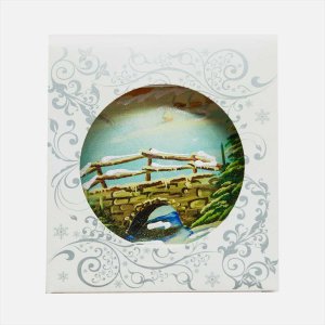 Украшен елочМедальонВоспоминания из детства К дому бабушки 9см стек