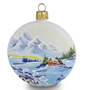 Украшен елочМедальонВоспоминания из детства Домик лесника 9см стек