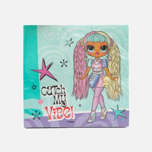 Салфетки Лол бум 33*33см 3сл OMG 20шт 292203