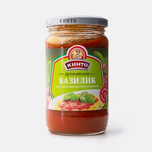 Соус Кинто Базилик ароматный томатный ст/б 350мл