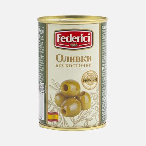 Оливки Федеричи без косточки ж/б/кл 300г