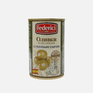 Оливки Федеричи с голубым сыром ж/б/кл 300г