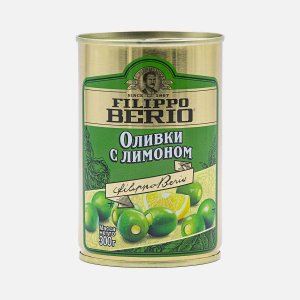 Оливки Филиппо Берио с лимоном ж/б/кл 300г