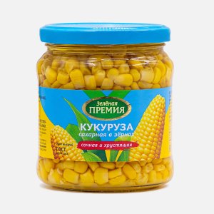 Кукуруза Зелёная премия сахарная в зёрнах в/с ст/б 475г