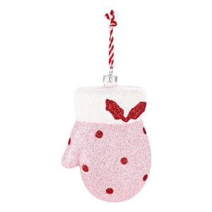 Украшение елочное подвес Варежка 8,3х3,9х11см пластик НУ-3369