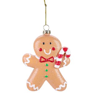 Украшение елоч подвес Веселый пряня 8,3х3х10см пластик НУ-3357