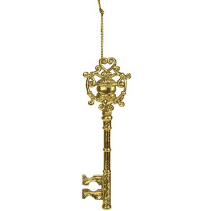 Украшение елочное подвес Ключик от желаний 4,5х1,3х14,6см пластик
