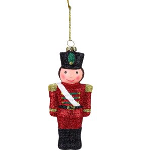 Украшение елочное подвес Новогодний часовой 5,7х3,7х12,9см пластик