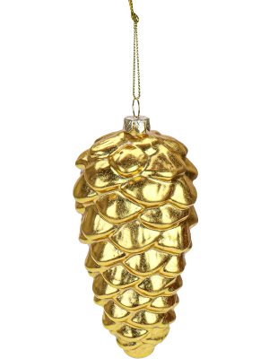 Украшение елоч подвес Лесная шишка 6,7х6,7х12см пластик НУ-3384