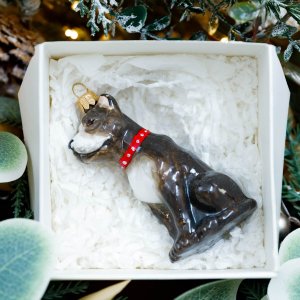 Фигура Американский стаффордширский терьер серый 12х9х2 стекло