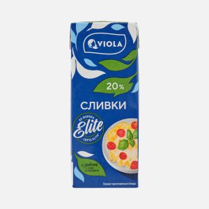 Сливки Виола кулинарные ультрапастеризованные 20% т/п 200мл