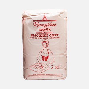 Мука Французская штучка пшеничная для хлебопечки в/с 2кг