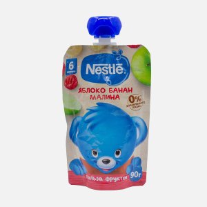 Пюре Нестле Яблоко/банан/малина с 6мес дой/пак 90г