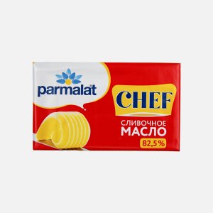Масло Пармалат Шеф сладко-сливочное несоленое в/с 82.5% 180г