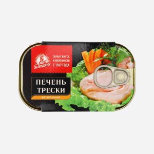 Печень трески За Родину натуральная ж/б/кл 115г