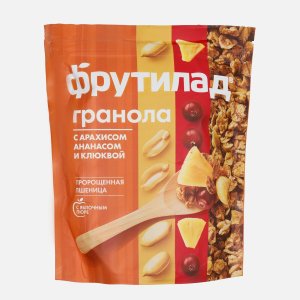Гранола Фрутилад с арахисом /ананасом/клюквой 270г