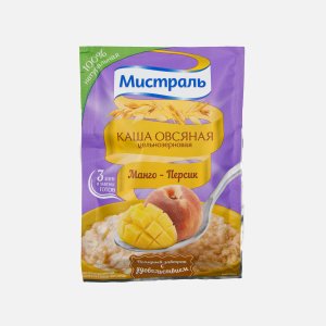 Каша Мистраль овсяная Манго-Персик цельнозерновая 40г