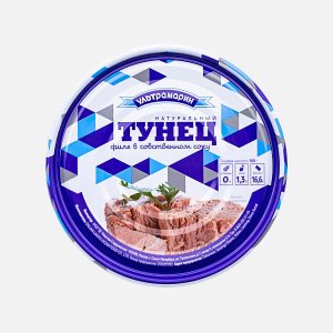 Тунец Ультрамарин полосатый филе в собственном соке ж/б/кл 185г