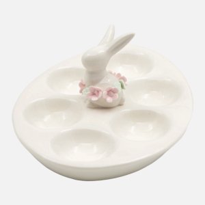 Подставка под яйцо Лефард Весенний Кролик фарфор 20х15х11см 146-1651