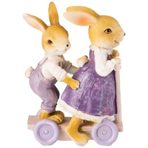 Статуэтка Лефард Кролики 8,5х4х11,5см полистоун 162-1103