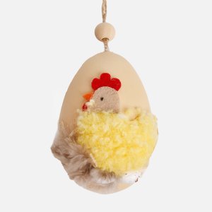 Изделие декоративное подвесное Яйцо L6 W6 H9см полимер