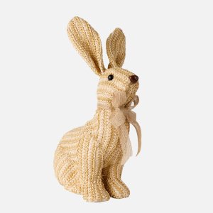 Фигурка декоративная Заяц L20 W10 H28см дерево