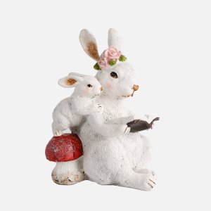 Фигурка декоративная Кролик L8 W10 H13см полимер