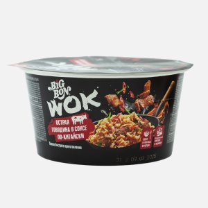 Лапша БигБон Вок б/п Острая говядина в соусе по-китайски 85г
