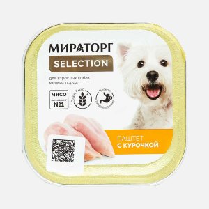 Корм Мираторг Селекшн д/взр соб Паштет с курочкой 100г