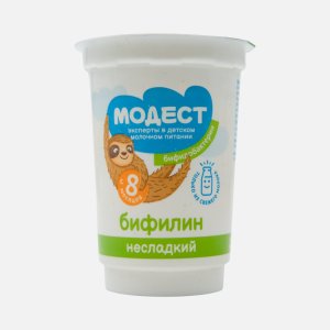 Продукт кисломолочный Модест Бифилин-Д лакто несладкий с 8мес 3.2% пл/ст 200г