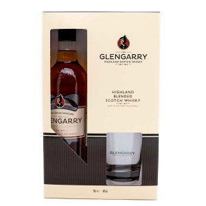 Виски Гленгэрри шотландский купажированный 40% п/у 0,7л+1стакан