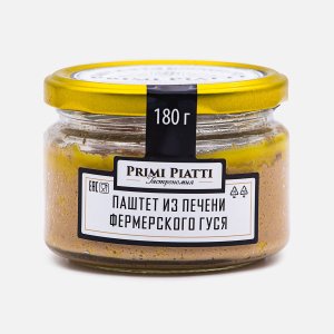 Паштет Прими Пиатти из печени фермерского гуся ст/б 180г