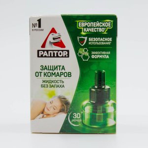 Средство Раптор Ликвид Жидкость от комаров 30 ночей 20мл