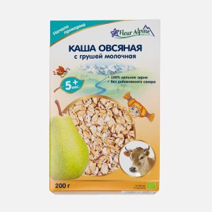 Каша Флер Альпин Овсяная с грушей молочная с 5мес 200г