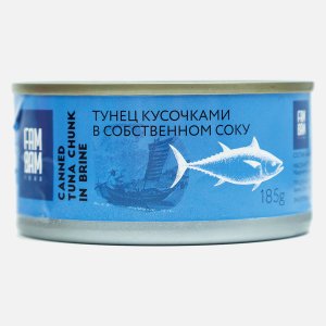 Тунец Фам Бам Фуд кусочками в cобственном соку ж/б 185г